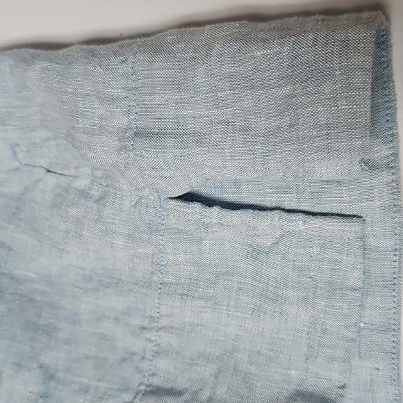 Lands End Long Ladies Top 100% Linen Never Worn SZ S Has Pockets - Picture 11 of 11